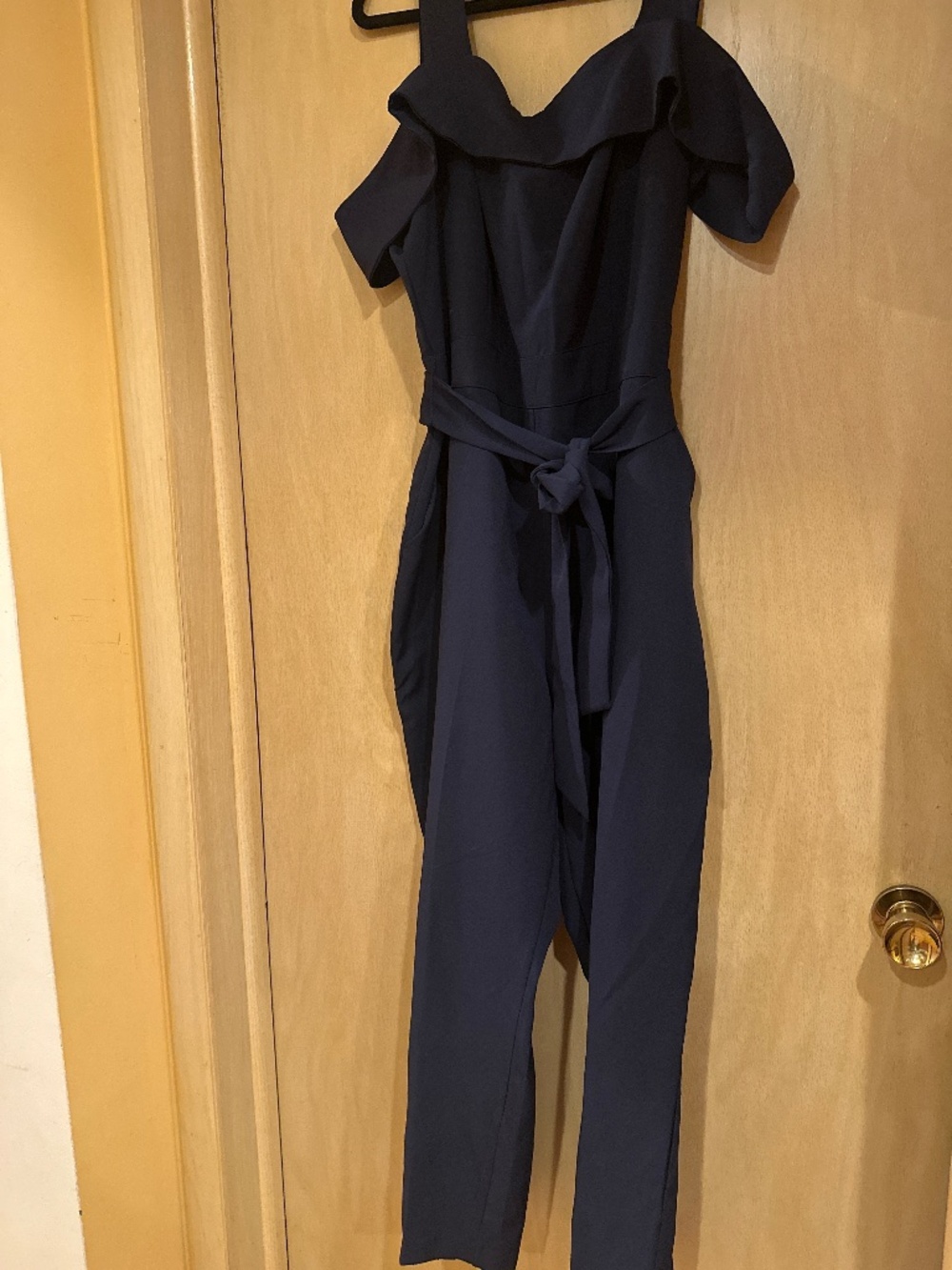 Women’s Navy blue tie jumpsuit